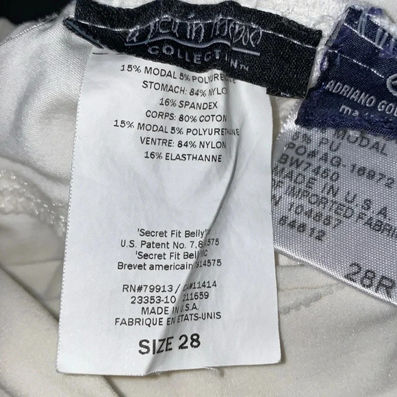 ADRIANO GOLDSCHMIED AG Maternity Pea in the Pod white soft stretchy NEW size 28 - Picture 6 of 10